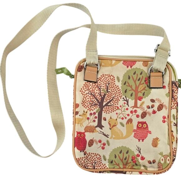 Women's Lily Bloom Owl Cross Body Purse Shoulder Bag - Picture 3 of 4